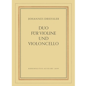 Duo fur Violine und Violoncello op. 1/1 by Driessler Johannes for V/Vc