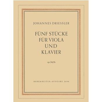 funf Stucke fur Viola und Klavier op. 24/3b (1952) by Driessler Johannes for Va/Piano