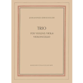 String Trio op. 1/2 (1947) by Driessler Johannes for V/Va/Vc