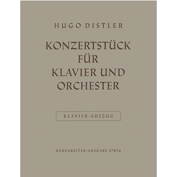 Konzertstuck fur Klavier und Orchester op. post. (1937) by Distler Hugo for Piano-Solo