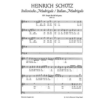 Sospir che del bel petto - Du Hauch der sich dem Busen SWV 14 -Italienisches Madrigal Nr. 14- by Schutz Heinrich for Mixed Choir