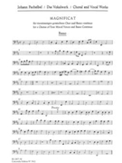 Magnificat for a Chorus of four Mixed voices and Basso continuo by Pachelbel Johann for