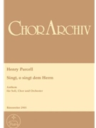 O sing unto the Lord -Anthem- by Purcell Henry for SSolo/ASol