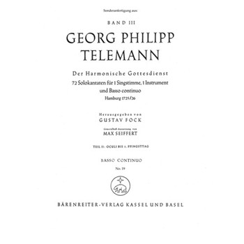 Der Harmonische Gottesdienst Teil II: Oculi to 1. Pfingsttag -Kantaten Nr. 16-31- by Telemann Georg Philipp for
