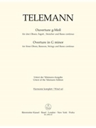 Ouverture fur drei Oboen Fagott Streicher und Basso continuo g-Moll TWV 55:g4 by Telemann Georg Philipp for