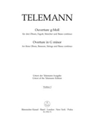 Ouverture fur drei Oboen Fagott Streicher und Basso continuo g-Moll TWV 55:g4 by Telemann Georg Philipp for