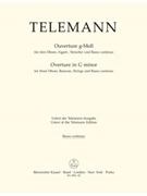 Ouverture fur drei Oboen Fagott Streicher und Basso continuo g-Moll TWV 55:g4 by Telemann Georg Philipp for