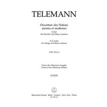 Ouverture des Nations anciens et modernes fur Streicher und Basso continuo G-Dur TWV 55:G4 by Telemann Georg Philipp for