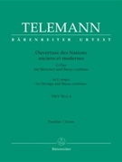 Ouverture des Nations anciens et modernes fur Streicher und Basso continuo G-Dur TWV 55:G4 by Telemann Georg Philipp for Str/Bc