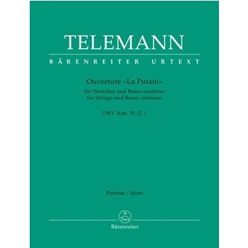 Ouverture G-Dur TWV 55:G1 "La Putain" by Telemann Georg Philipp for Str/Bc
