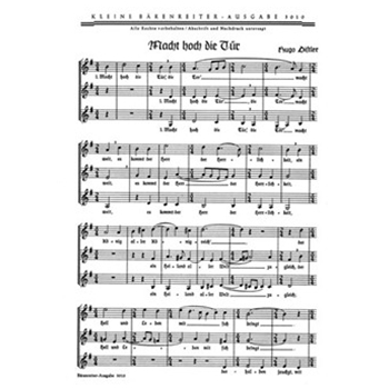 Macht hoch die Tur Nr. 6 (Liedsatz aus "Der Jahrkreis" op. 5 (1933)) by Distler Hugo for Female cho