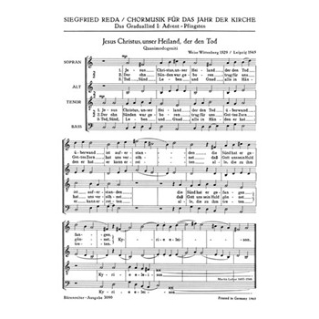 Jesus Christus unser Heiland der den Tod uberwand (Liedsatz aus "Das Graduallied") by Reda Siegfried for Mixed Choir