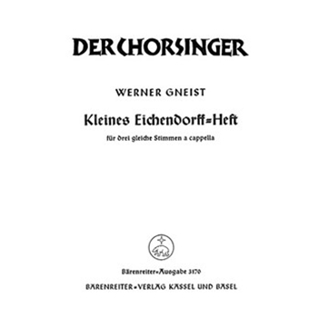 Kleines EichendOrff instr.-Heft (1954) by Gneist Werner for 3glVoice