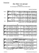 Der Herr Ist Mit Mir Buxwv 15 by Buxtehude Dietrich for SATB