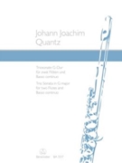 Trio Sonata for two Flutes and Basso continuo G major by Quantz Johann Joachim for 2Fl(2Ob/2V