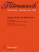Sonate fur drei Floten (Oboen Violinen) und Basso continuo g-Moll op. 34/1 by Boismortier Joseph Bodin de for 3Fl/V/Ob/B