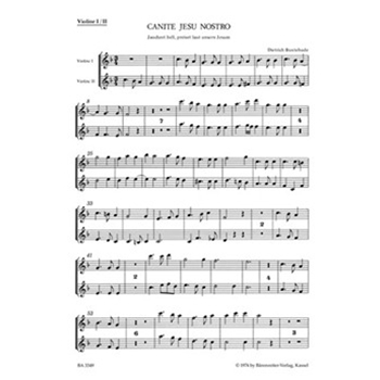 Canite Jesu nostro BuxWV 11 -Kantate- by Buxtehude Dietrich for