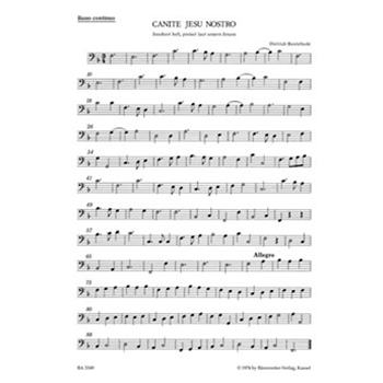 Canite Jesu nostro BuxWV 11 -Kantate- by Buxtehude Dietrich for