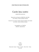 Canite Jesu nostro BuxWV 11 -Kantate- by Buxtehude Dietrich for 2SSolo/BSo