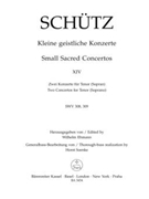Kleine geistliche Konzerte Heft 14 by Schutz Heinrich for TSolo/SSol