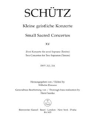 Kleine geistliche Konzerte Heft 15 by Schutz Heinrich for 2SSolo/2TS