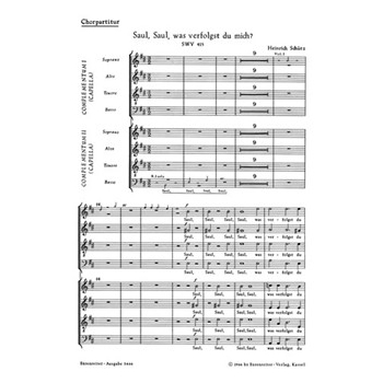 Saul Saul was verfolgst du mich? SWV 415 -Cappellchor 1/2- by Schutz Heinrich for 2SSolo/ASo