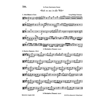 Ruft es aus in alle Welt -Weihnachtskantate- by Telemann Georg Philipp for
