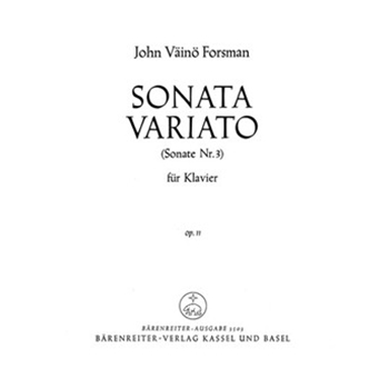 Sonata variato Nr. 3 op. 11 (1952) forsman John Vaino for Piano