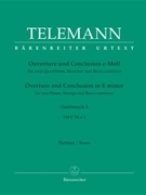 Ouverture und Conclusion fur zwei Querfloten Streicher und Basso continuo e-Moll TWV 55:e1 -"Tafelm by Telemann Georg Philipp for 2Fl/Str/Bc