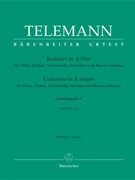 Concerto for Flute Violin Violoncello Strings and Basso Continuo A major TWV 53:A 2 -Tafelmusik I by Telemann Georg Philipp for Fl-Solo/V-