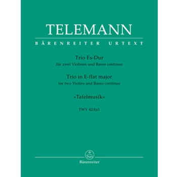Trio-Sonate Es-Dur TWV 42:Es1 (aus "Tafelmusik I") by Telemann Georg Philipp for 2V/Bc