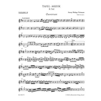 Ouverture und Conclusion D-Dur TWV 55:D1 (aus "Tafelmusik II") by Telemann Georg Philipp for
