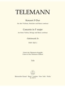 Concerto for three Violins Strings and Basso Continuo F major TWV 53:F1 (Tafelmusik II) by Telemann Georg Philipp for
