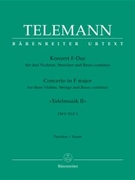 Concerto for three Violins Strings and Basso Continuo F major TWV 53:F1 (Tafelmusik II) by Telemann Georg Philipp for 3V-Solo/St
