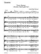Du aber Daniel gehe hin -Funeral Cantata- by Telemann Georg Philipp for SSolo/BSol