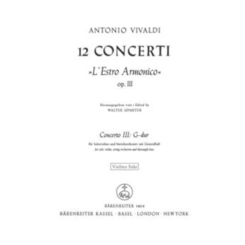 Concerto III G-Dur RV 310 (aus "L'Estro armonico" op. 3) by Vivaldi Antonio Lucio for