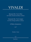 Concerto III G-Dur RV 310 (aus "L'Estro armonico" op. 3) by Vivaldi Antonio Lucio for v-Solo/2V/