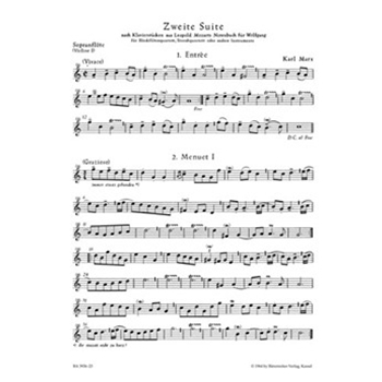 zweite Suite fur Blockflotenquartett String Quartet oder andere Instrumente (nach Tanzen aus Leopol by Marx Karl for