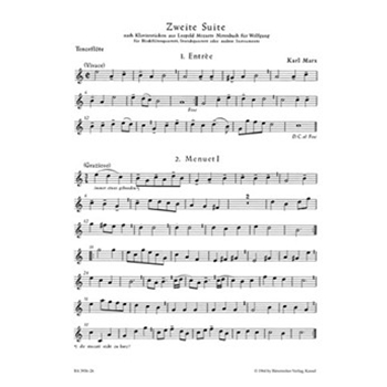 zweite Suite fur Blockflotenquartett String Quartet oder andere Instrumente (nach Klavierstucken au by Marx Karl for
