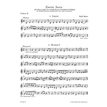 zweite Suite fur Blockflotenquartett String Quartet oder andere Instrumente (nach Klavierstucken au by Marx Karl for