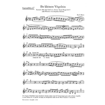 Ihr kleinen Vogelein -Kantate zu dem Lied von Anton Ernst Kopp (1717) nach Worten von Angelus Silesi by Marx Karl for