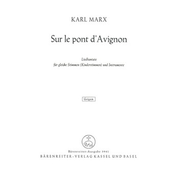 Sur le pont d'Avignon (1958) -Kantate nach einem franzosischen Volkslied- by Marx Karl for