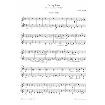 Derby Ram. As I was going to Derby - Einst ging ich runter nach Bocksbach (1959) by Marx Karl for