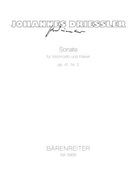 Sonate fur Violoncello und Klavier Nr. 2 op. 41 (1956) by Driessler Johannes for Vc/Piano