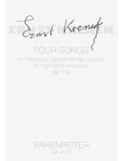 Vier Lieder nach Gedichten von Gerard Manley Hopkins op. 112 (1946/1947) by Krenek Ernst for hVoice/pia