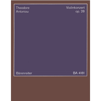 Konzert fur Violine und Orchester op. 28 (1965) by Antoniou Theodore for V-Solo/Fl/