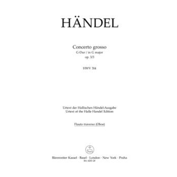 Concerto grosso G-Dur op. 3/3 HWV 314 by Handel George Frideric for