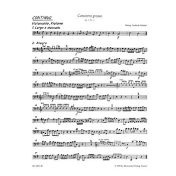 Concerto grosso G-Dur op. 3/3 HWV 314 by Handel George Frideric for