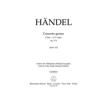 Concerto grosso F-Dur op. 3/4 HWV 315 by Handel George Frideric for