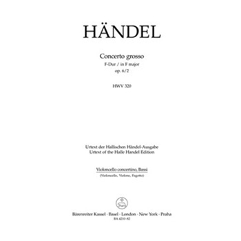 Concerto grosso F-Dur op. 6/2 HWV 320 by Handel George Frideric for